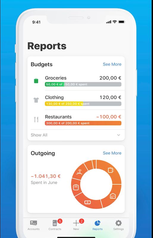 Outbank App Screenshot - Reports